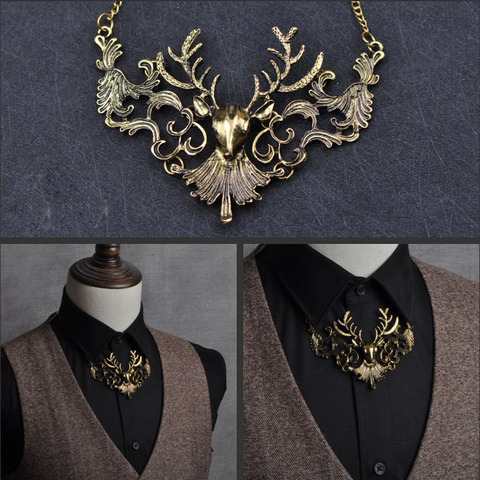 Elk Bow Tie High-end Fashion Women's Necklace Groom Wedding Casual Banquet Accessories Gift Personality Men's Jewelry ► Photo 1/4