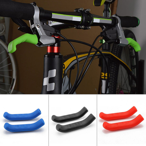 1 Pair Mountain Bike Handle Bar Grip Wrap Bicycle Brake Lever Non-slip Silicone Cover Protector Removable Handlebar Grip Cover ► Photo 1/6