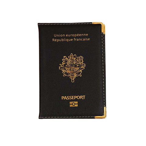 PU Leather France Passport Cover Credit Card Slots Porte-Passeport Housse for Men Women French Passports Organizer for Travel ► Photo 1/6