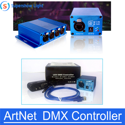 ArtNet 2048 4 Port Bidirectional ArtNet/DMX Converter Standard DMX512 Output RJ45 Net Connector Sulite/DMX LAN512 ► Photo 1/6