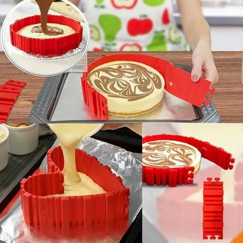 4 Pcs/set Flexible DIY Silicone Cake Mold Square Flower Heart Round Cake Pan Baking Moulds Tools ► Photo 1/5