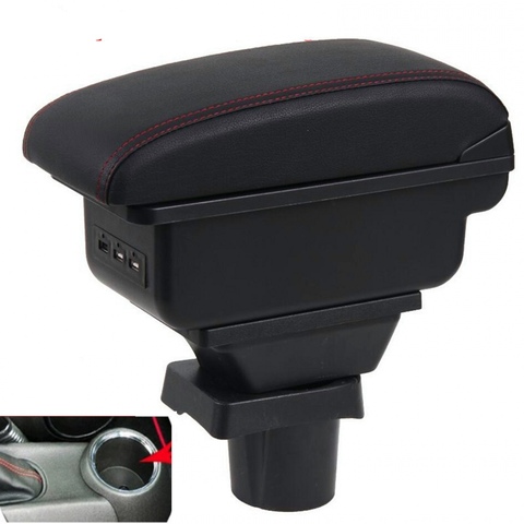 for MINI Cooper R50 R52 R53 R56 R57 R58 armrest box universal car center console modification accessories double raised with USB ► Photo 1/6