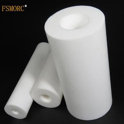 White polytetrafluoroethylene hollow rod environment-friendly non-toxic DIY PTFE sleeve /diameter 12~25mm hole  5~20mm PTFE bar ► Photo 1/1