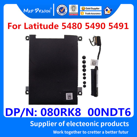 Laptop new HDD Hard Drive Connector Cable HDD Bracket Caddy Dell Latitude 5480 5490 E5480 E5490 E5491 080RK8 80RK8 00NDT6 0NDT6 ► Photo 1/6