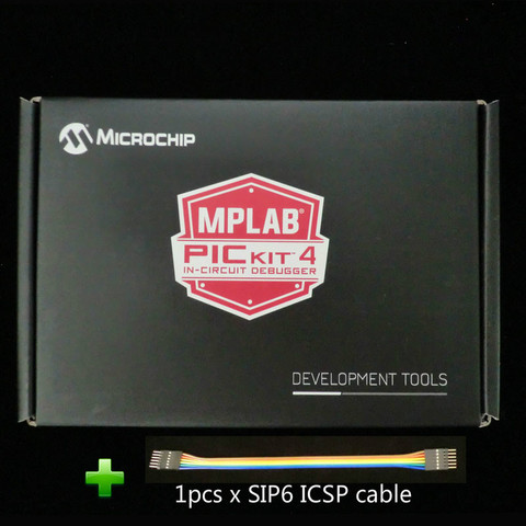 PG164140 Hardware Debuggers MPLAB PICKit 4  PICKit4 with USB and SIP6 ICSP cable ► Photo 1/2