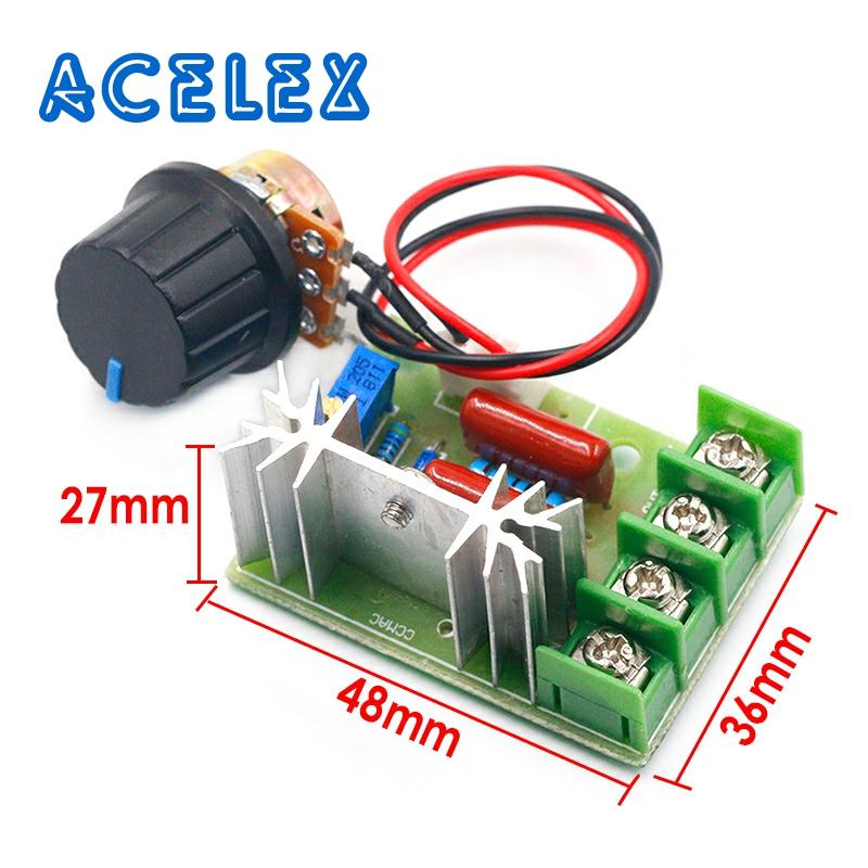 AC 220V 2000W High Power SCR Voltage Regulator Dimming Dimmers Motor Speed Controller Governor Module W/ Potentiometer ► Photo 1/6