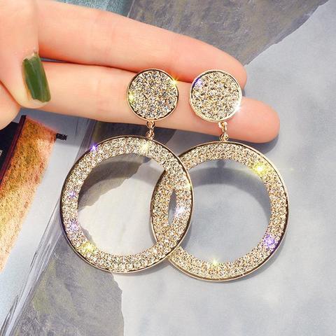 2022 New Luxury Cubic Zirconia Pendant Earrings Woman High Fashion Crystal Korean Earrings Anniversary Gift Jewelry for Girls ► Photo 1/5
