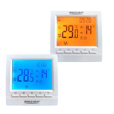 ME83 For Gas Boiler Heating Temperature Regulator Programmable floor heating thermostat LCD battery  NO COM Boiler thermostat ► Photo 1/6