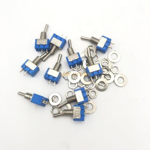 10Pcs MTS-101 2 Pin SPST Switch ON-OFF 2 Position AC125V/6A 250V/3A 6mm Blue Mini Toggle Switches ► Photo 1/6