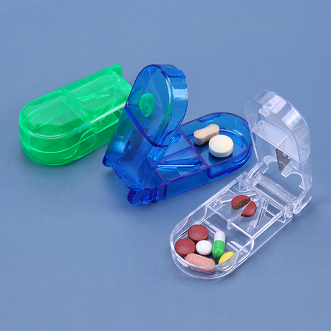 1PC Pill Cutter Box Portable Drug Box Tablet Cutter Splitter Medicine Pill Holder Pill Cutter Box ► Photo 1/6