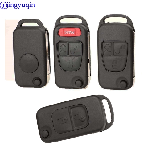 jingyuqin 1/2/3/4 Buttons Car Remote Folding Flid Key Shell Cover For Mercedes For Benz B200 A160 W124 W202 W210 HU39 HU64 ► Photo 1/6