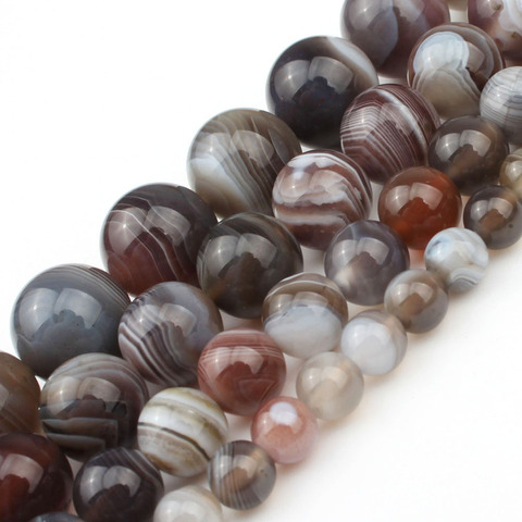6/8/10/12mm Natural Stone Botswana Sardonyx Agates DIY Beads for Jewellery Making 7.5 Inch Bracelets for Women Making a necklace ► Photo 1/5