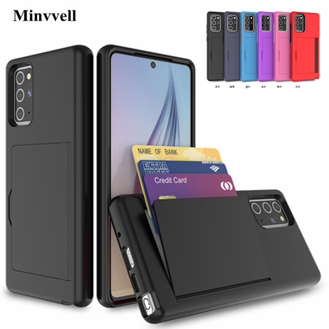 Candy Color Card Slots Cover Business Case For Samsung Galaxy Note 20 Ultra Note20 Case Note 10 + S20 Ultra S10 Plus A20 A30 A50 ► Photo 1/6