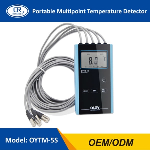 RINGDER OYTM-5S Portable Multipoint Temperature Detector Universal Temperature Measure Instrument Tool 5 high precision Sensor ► Photo 1/6