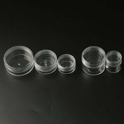 4pcs Plastic Storage Box Transparent Small Round Container Jar Refillable Cosmetic Portable Boxes For Jewelry Display Packaging ► Photo 1/6