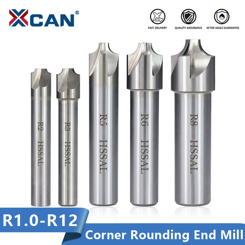 XCAN Corner Rounding End Mill R1.0-R12 HSS Radius Milling Cutter CNC Router Bit ► Photo 1/6