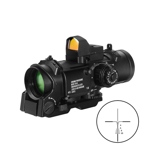 Tactical Optics Riflescope 1x-4x Fixed Dual Purpose Scope With Mini Red Dot Sight Scope Hunting Scopes for Airsoft Air Guns Caza ► Photo 1/6