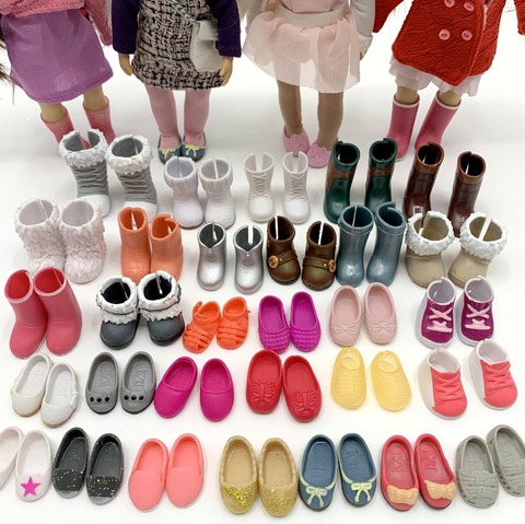 all kinds of shoes for Mini OG Doll American Doll 15CM doll Accessories Plastic Shoes Bag Glasses Boots Sandals Replaceable ► Photo 1/6