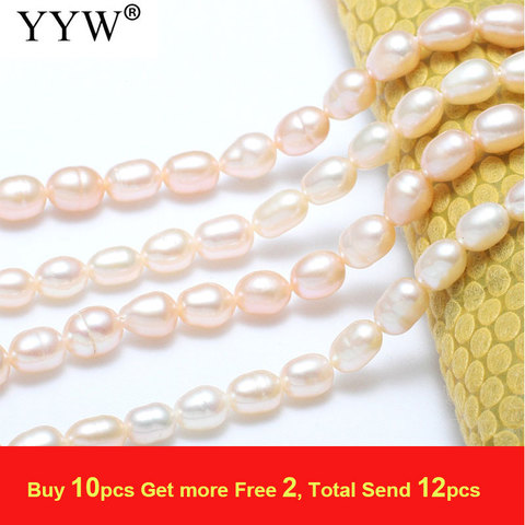 Cultured Rice Freshwater Pearl Beads Natural Pink Grade A 5-6mm 15inch/Strand 0.8mm Hole for DIY Bracelet Necklace Jewelry ► Photo 1/6