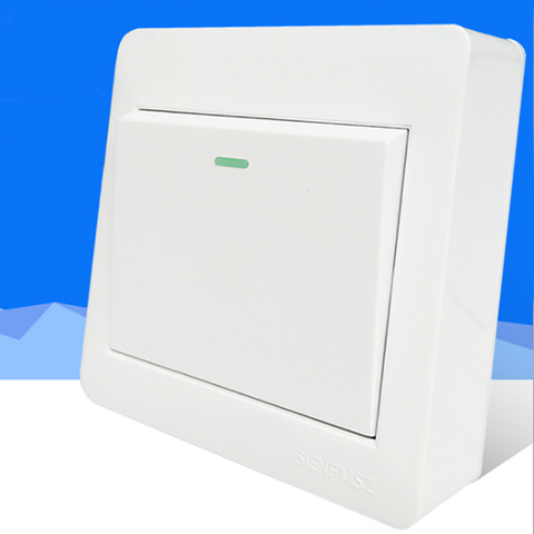 Surface Mounted Wall Switch 1 Gang 2 Way Control,PC fireproof frame ► Photo 1/4