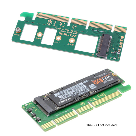 1PC NVMe M.2 NGFF SSD To PCI-E PCI Express 3.0 16x X4 Adapter Riser Card Converter SSD Circuit Board Computer Connections ► Photo 1/6