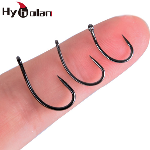 HYBOLAN Fly Fishing Hooks 50Pcs Carp Single hook High Carbon Steel Sharp Durable Fishhooks Accessories Tackle Pesca 8# 10# 12# ► Photo 1/6