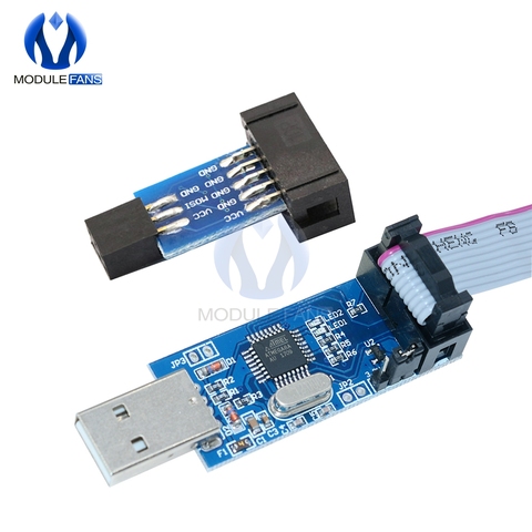 10 Pin Convert to Standard 6 Pin Adapter Board + USBASP USBISP AVR Programmer USB Diy Electronic PCB Board Module ► Photo 1/6