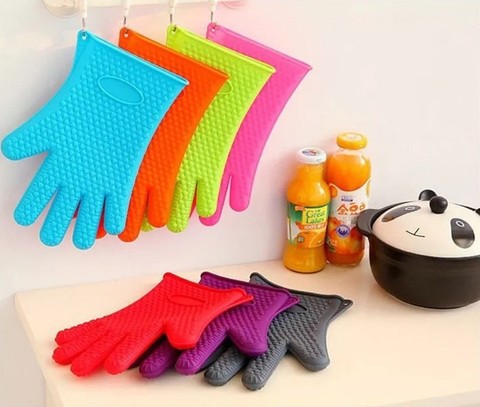 Heat Resistant Silicone Oven Glove Thick Cooking BBQ Grill Glove Oven Mitt Baking Glove Kitchen Barbecue Glove Kitchen Gadgets ► Photo 1/6