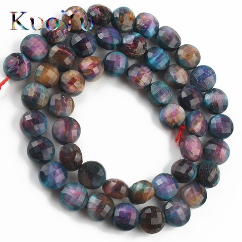 8x8mm Natural Gem Faceted Colorful Tiger Eye Stone Round Loose Spacer Beads For Jewelry Making DIY Perles Bracelets Accessories ► Photo 1/6