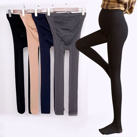 Womens Cotton Maternity Thermal Leggings Bottoms Solid Color