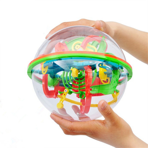 100 Step 3D puzzle Ball Magic Intellect Ball Labyrinth Sphere Globe Toys Challenging Barriers Game Brain Tester Balance Training ► Photo 1/4