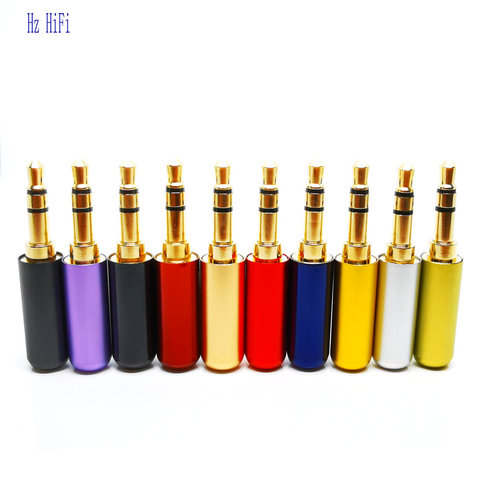 1PCS Gold plated Stereo 3.5mm 3 Pole Repair Headphone Jack Plug Cable Audio Headphones Audio Jack Plug Connector Soldering ► Photo 1/6