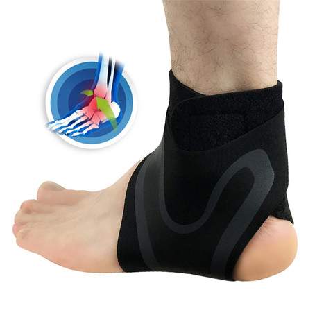 1 Pair Ankle Support Brace,Elasticity Free Adjustment Protection Foot Bandage,Sprain Prevention Sport Fitness Guard Band ► Photo 1/6