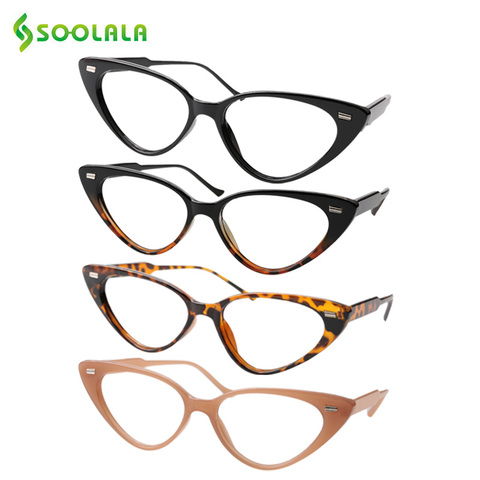 SOOLALA Cat Eye Reading Glasses Women Lesebrille Presbyopic Reading Glasses For Sight 1.0 1.25 1.5 1.75 to 4.0 Glasses Diopter ► Photo 1/6