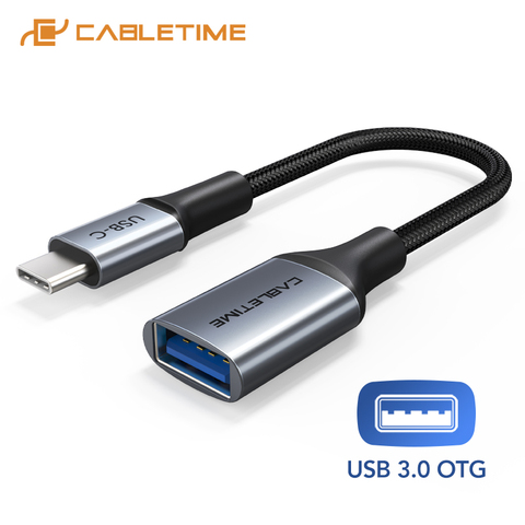 Cabletime USB C OTG Cable Type C Male To USB Female Adapter 5GBPS Transmission Fast Charge Cable For Xiaomi mix 3 Huawei C380 ► Photo 1/6