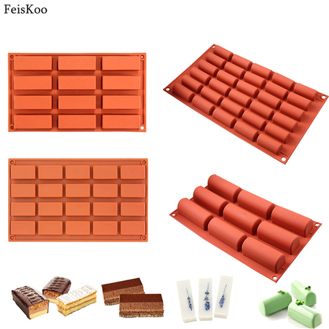 Hot Rectangle Shapes Silicone Cake Mold fondant Chocolate Mold Soap Mould Biscuit Cookie Baking Pan Kitchen Bakeware Accessories ► Photo 1/6