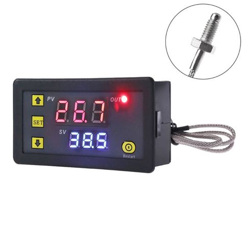 Digital Temperature Controller -60~500℃ K-type M6 Probe Thermocouple Sensor Embedded Thermostat ► Photo 1/6