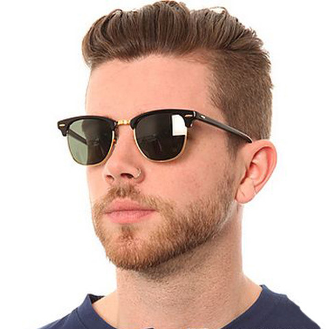 Classic Semi-Rimless Polarized Sunglasses 2022 Men's Women Square Sun glasses Men Oculos De Sol Gafas UV400 Retro Eyewear ► Photo 1/6