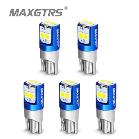 MAXGTRS 5x 194 168 T10 LED W5W LED Bulb 3030 DRL Car Auto