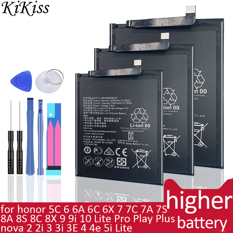 Battery For Huawei honor 5C 6 6A 6C 6X 7 7C 7A 7S 7X 8 8A 8S 8C 8X 9 9i 10 Lite Pro Play Plus/nova 2 2i 3 3i 3E 4 4e 5i Lite ► Photo 1/6