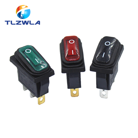 1pcs KCD3 On Off 15A 20A 125V 250V AC Heavy Duty DPST Sealed Waterproof Auto Boat Marine Toggle Rocker Switch with 3pins ► Photo 1/6