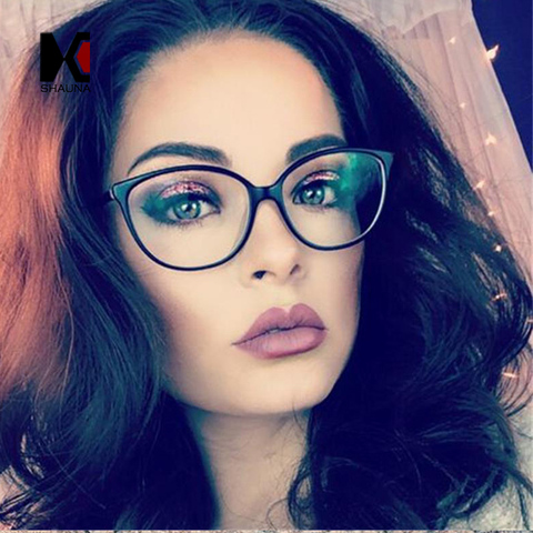 SHAUNA Super Light Weight Cross Decoration Women Glasses Frame Candy Colors Classic Comfortable Men Clear Lens Glasses ► Photo 1/1