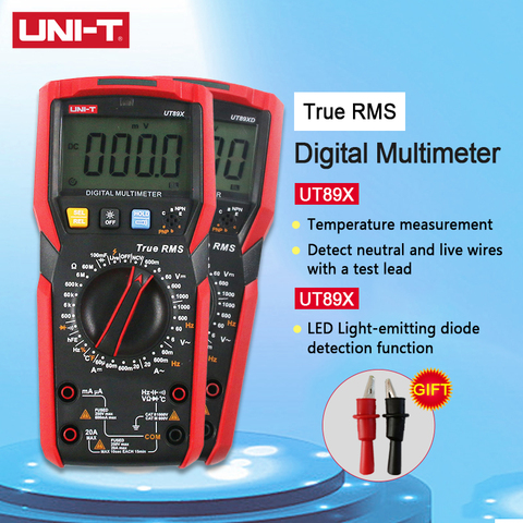 UNI-T UNIT UT89X UT89XD Mini Handheld Digital Multimeter AC DC Voltmeter Capacitance Resistance Tester True RMS NCV 20A Current ► Photo 1/6