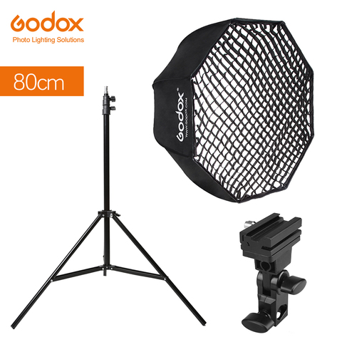 Godox 80cm Octagon Umbrella Softbox Light stand umbrella Hot Shoe Bracket Kit for Canon Nikon Godox Yongnuo Flash Speedlight ► Photo 1/1