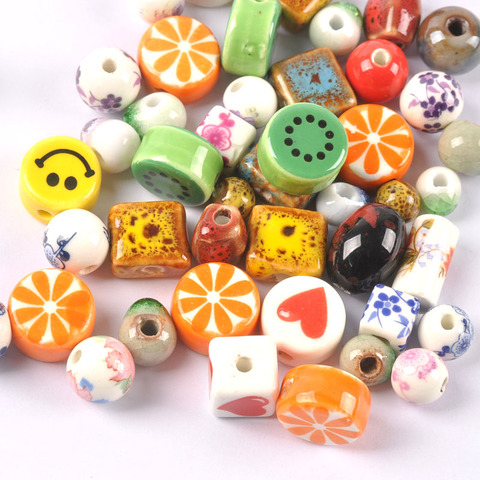 25g Mixed color Vintage Chinese Ceramic Beads Fit Necklace Bracelets and Send 1 meter elastic rope YKL0795 ► Photo 1/4