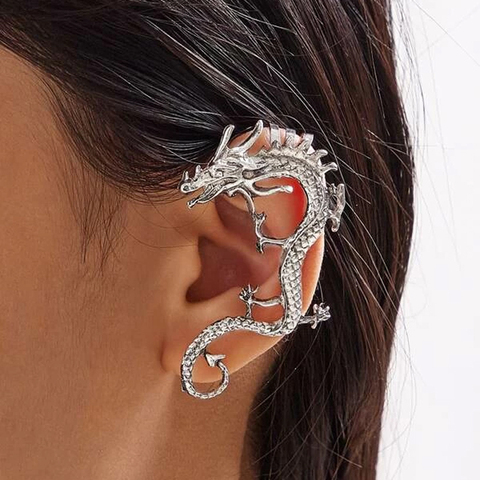 Dragon Ear Clip Vintage Punk Jewelry Accessories Earrings for Women and Men Clip on Earrings Boucle Oreille Femme 2022 Party ► Photo 1/5