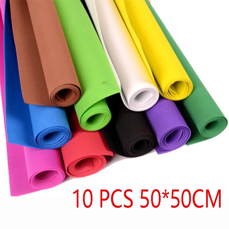 50x50cm 10 Stk/Lot Schaum Papierbögen DIY Foamiran Handgemachte Materialien 