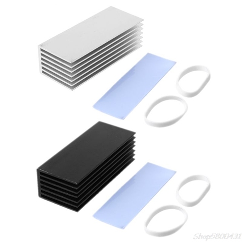 1Set Aluminum Heatsink Cooling Thermal Pad Cooling Radiator Cooler For NVME M.2 SSD Solid State Hard Drive Disk O16 20 Dropship ► Photo 1/6