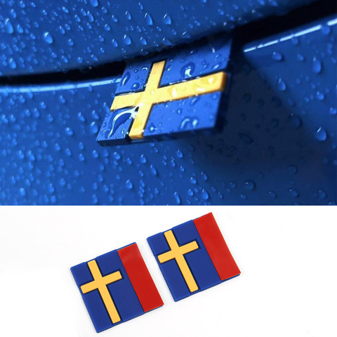 Badge Car 3D Sticker Sweden Flag Decoration Emblem Car Door Trunk Sticker For VOLVO XC40 XC60 XC90 V90 S90 S60 V60 V40 C70 ► Photo 1/6