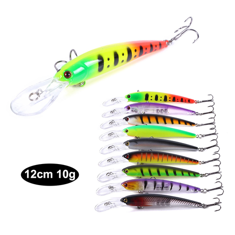 Hengjia 1pcs 12cm 10g Minnow Bandits Fishing Wobbler Lure Artificial Hard Bait Trolling Bait Floating Lure ► Photo 1/6